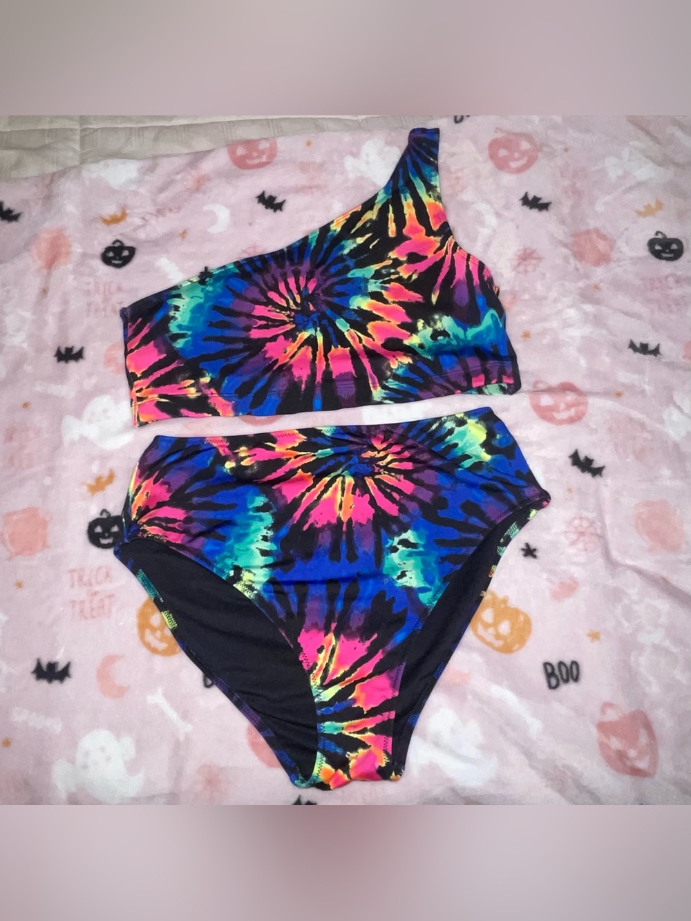 PINK Victoria’s Secret One-Shoulder Tie-Dye Bikini